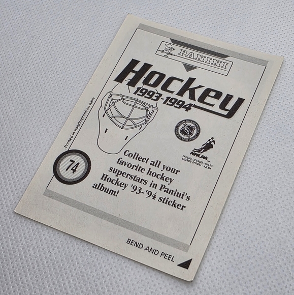 1993-94 Panini Hockey Martin Rucinsky Quebec Nordiques #74 Sticker - Picture 4 of 4